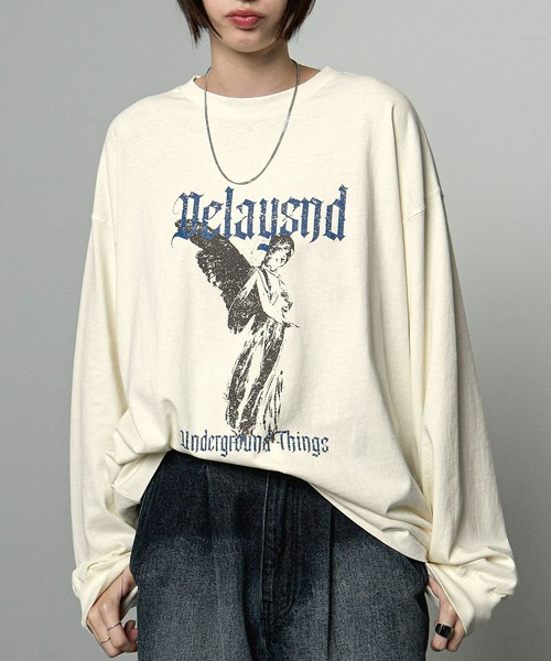 「Alfred Alex」 長(zhǎng)袖Tシャツ M ブラック メンズ