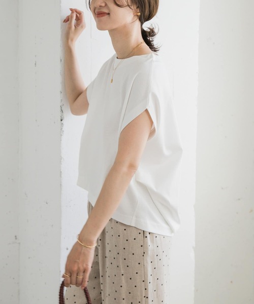 URBAN RESEARCH DOORS tシャツ コットンバックタックフレンチ