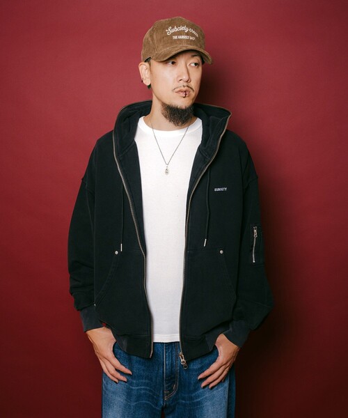 Subciety（サブサエティ） パーカー 裏起毛 Full zip hoodie メンズ 