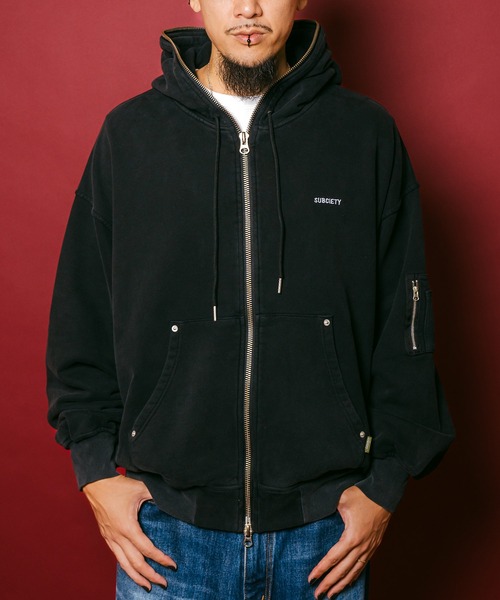Subciety（サブサエティ） パーカー Full zip hoodie メンズ