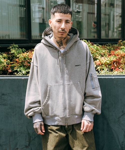 Subcietyパーカー Subciety（サブサエティ） パーカー Full zip hoodie メンズ