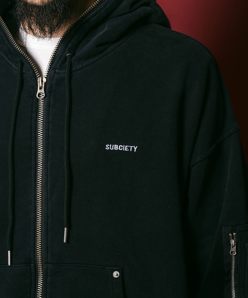Subciety（サブサエティ） パーカー Full zip hoodie メンズ