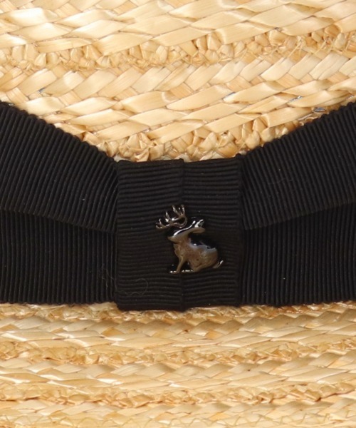 arth アース カンカン帽 Boater Hat ブラックリボン M arth アース
