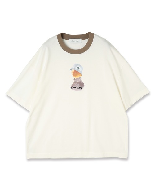 CULLNI tシャツ × LITTLE FUNNY FACE 「 Hat On I 」Logo