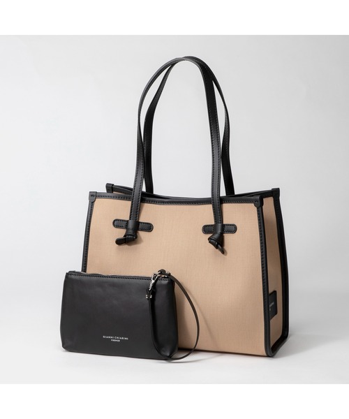 GIANNI CHIARINI ベージュ ブラック トートバッグ GIANNI CHIARINI 「GIANNI CHIARINI」 トートバッグ FREE