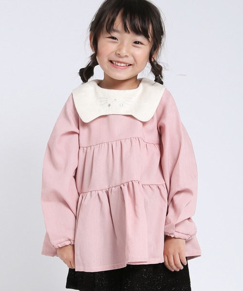 la poche biscuit（ラポシェビスキュイ） チュニック ねこ襟チュニック