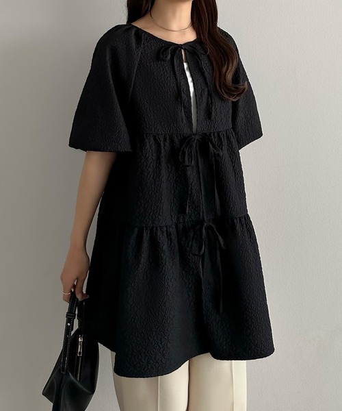「callautia」 半袖チュニック MEDIUM ホワイト レディース
