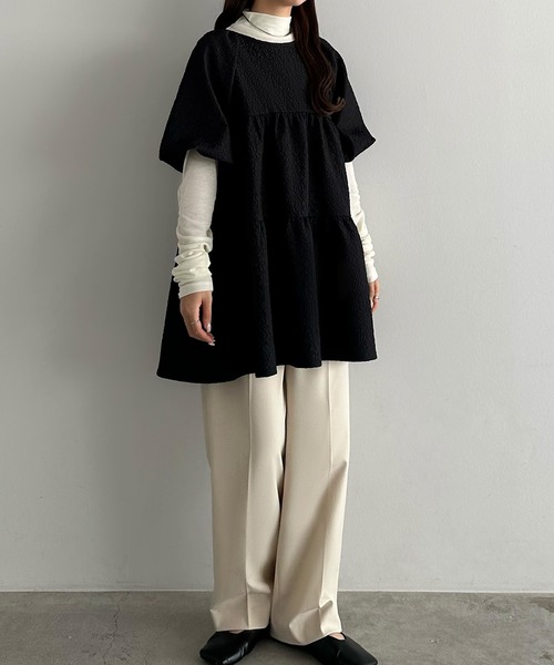 「callautia」 半袖チュニック MEDIUM ホワイト レディース