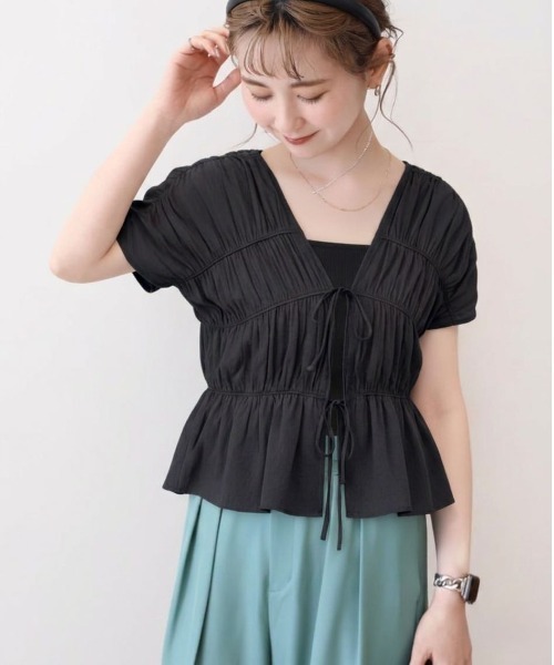 AMERI vintage HAOKAN BACK RIBON 完売　ブラウス 即完売のHAOKAN BACK RIBBON BLOUSEが緊急再販売決定♡ | 黒石奈央子