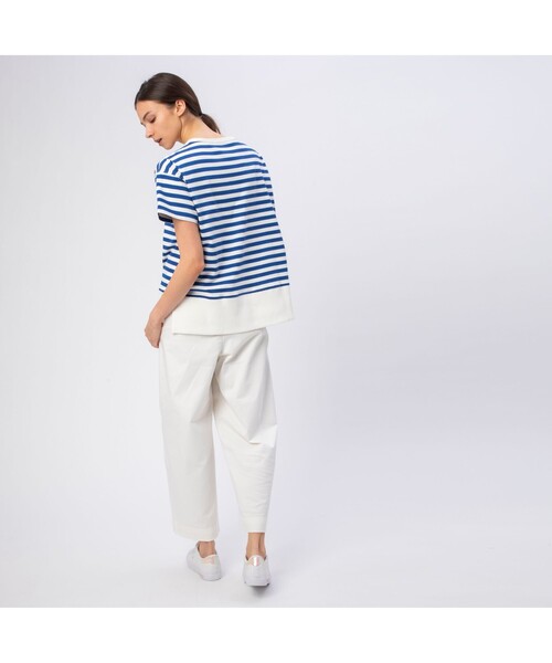 「LACOSTE」 半袖Tシャツ 38 ネイビー レディース
