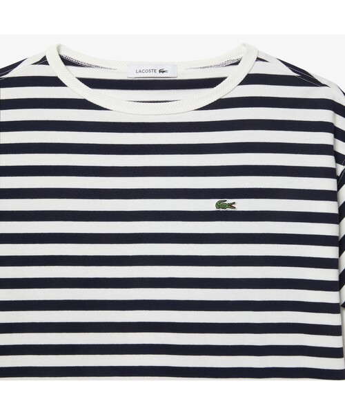 「LACOSTE」 半袖Tシャツ 38 ネイビー レディース