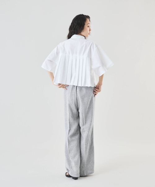 Muscat ワイドパンツ パンツ 「セットアップ可」サマーツイードタック