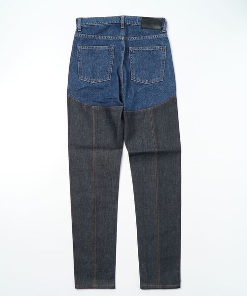 「JOHN LAWRENCE SULLIVAN」 加工スキニーデニムパンツ MEDIUM ブラック レディース
