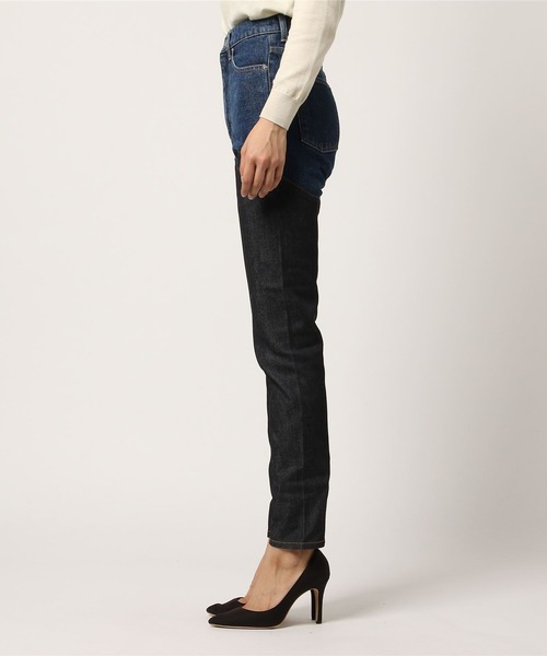 「JOHN LAWRENCE SULLIVAN」 加工スキニーデニムパンツ MEDIUM ブラック レディース