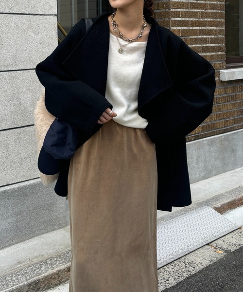 DouDou（ドゥドゥ） コート アウター ハンドメイドミドル丈コート