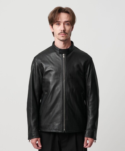 美品　BEAUTY&YOUTH UNITED ARROWS レザージャケット BEAUTY&YOUTH UNITED ARROWS｜カウレザー ジップ ジャケット