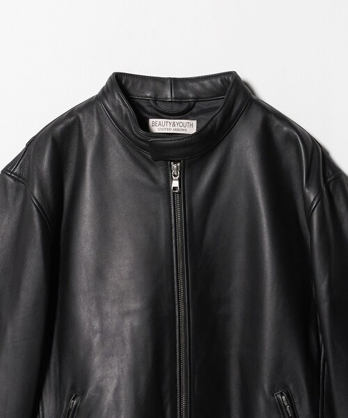 UNITED ARROWS B&Y 革ジャン　シープレザー　　ライダース BEAUTY＆YOUTH UNITED ARROWS 革ジャン ライダース シープレザー