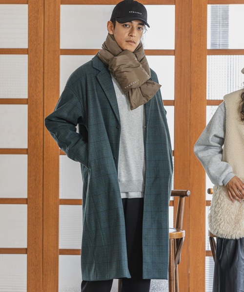NUMERALS（ヌメラルズ） チェスターコート MEDIUM グリーン メンズ
