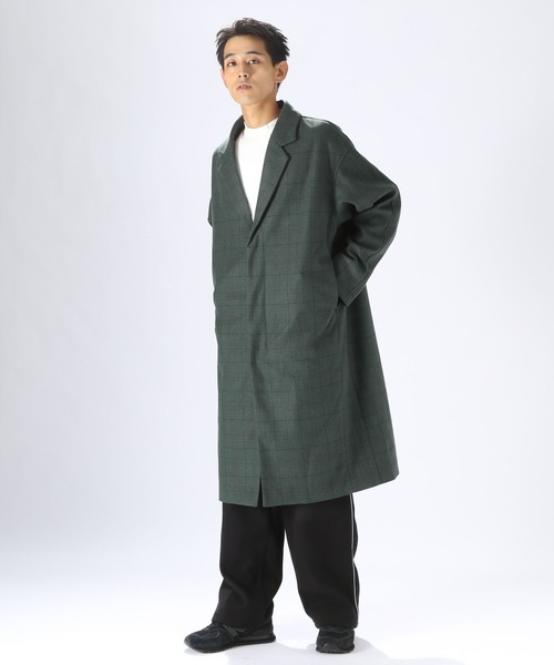 NUMERALS（ヌメラルズ） チェスターコート MEDIUM グリーン メンズ