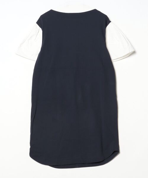 「AVIE」 半袖ワンピース 38 ネイビー レディース_画像2
