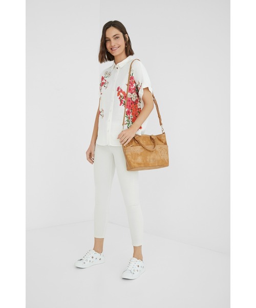 「Desigual」 半袖シャツ L ホワイト レディース_画像4