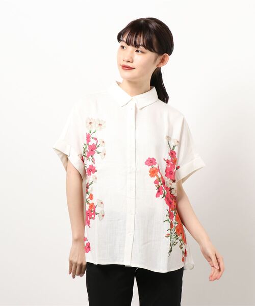 「Desigual」 半袖シャツ L ホワイト レディース_画像9