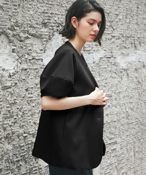 「SMILE ORCHID」 ノーカラージャケット M ベージュ レディース_画像2