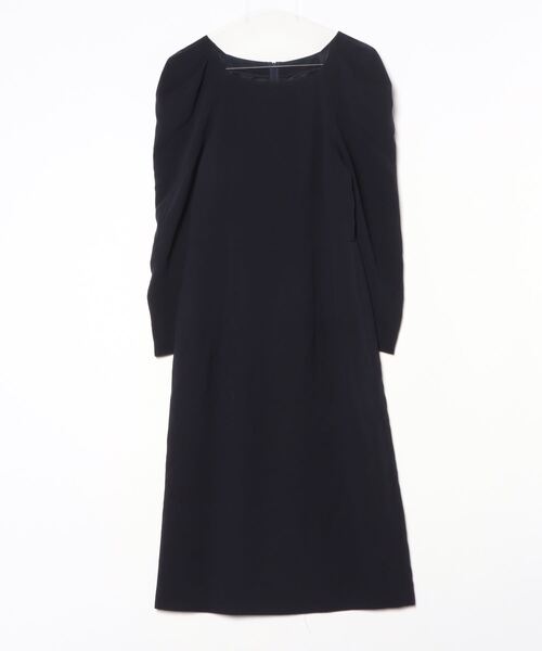 ランバンオンブルー　ネイビーロングワンピース　38 LANVIN en Bleu 「LANVIN Bleu」 長袖ワンピース 38 ネイビー
