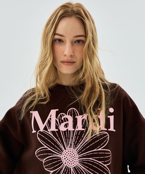 Mardi Mercredi 今期新作デザイン 刺繍　スウェット　ブラウン Mardi Mercredi トレーナー スウェット ブラウン｜Yahoo!フリマ（旧