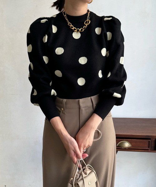 DouDou（ドゥドゥ） 長袖ニット FREE ブラック レディース : ZOZOTOWN