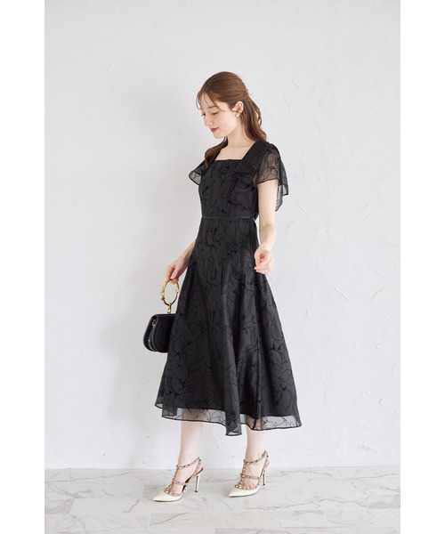 ぽんぽこ 黒【UVカット1/2フル・3セット】 tocco closet（トッコ クローゼット） ワンピース リボンラッフル