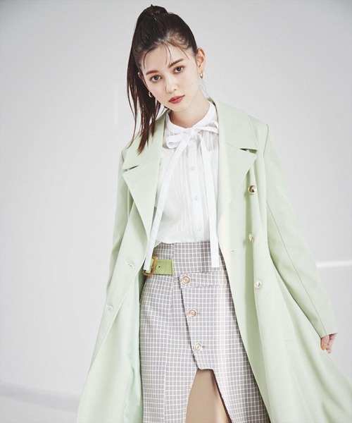 「REDYAZEL」 ステンカラーコート MEDIUM ベージュ レディース_画像5