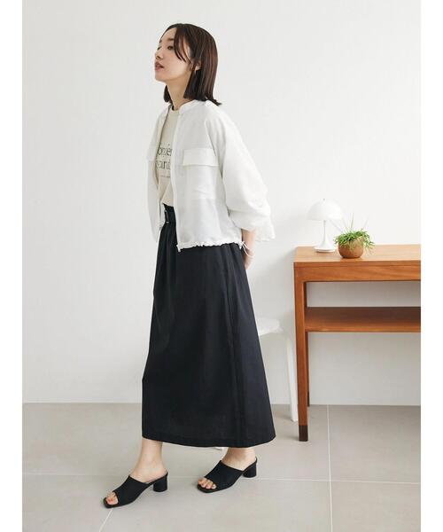 「Green Parks」 「chocol raffine robe」ジップアップブルゾン FREE ブラック レディース_画像5