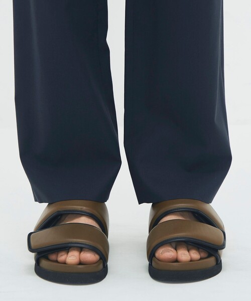 パンツ ウールタイプライター サイドライン2タックパンツ メンズの画像