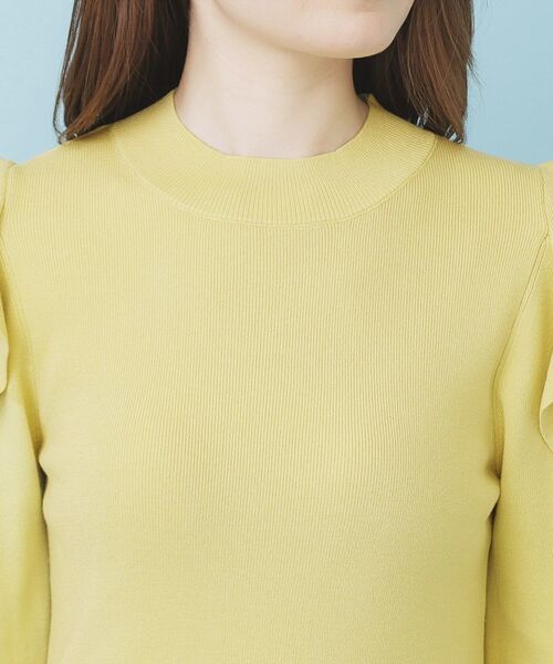 【イエロー】オフタートルバイカラーニット <LADIES LINE> (LADIES) Jessica London Cable Turtleneck Sweater : Target