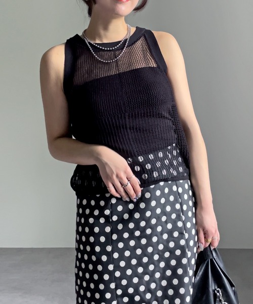 【美品】ALAIAニット セーター ノースリーブ ブラック M 美品】ALAIAニット セーター ノースリーブ ブラック M 美品】ALAIA