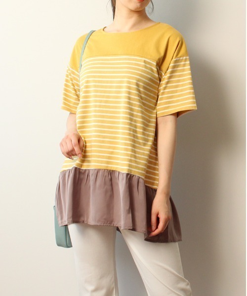 「MB mint breeze」 半袖カットソー 4L オフホワイト レディース_画像4