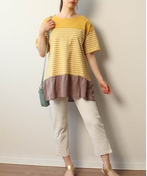 「MB mint breeze」 半袖カットソー 4L オフホワイト レディース_画像8