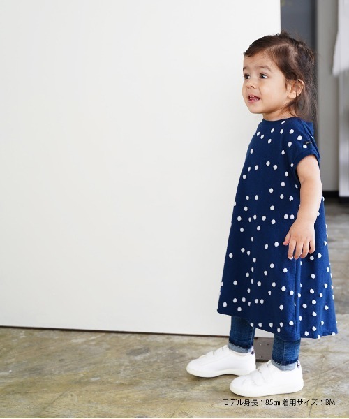 「quoti use fith」 「KIDS」ノースリーブワンピース 80 オレンジ キッズ_画像3