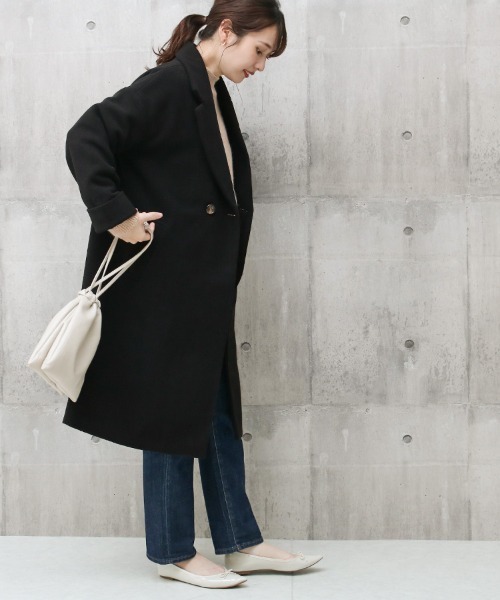 「Social GIRL」 チェスターコート M ブラック レディース_画像3