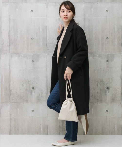 「Social GIRL」 チェスターコート M ブラック レディース_画像5