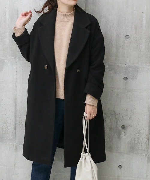 「Social GIRL」 チェスターコート M ブラック レディース_画像7