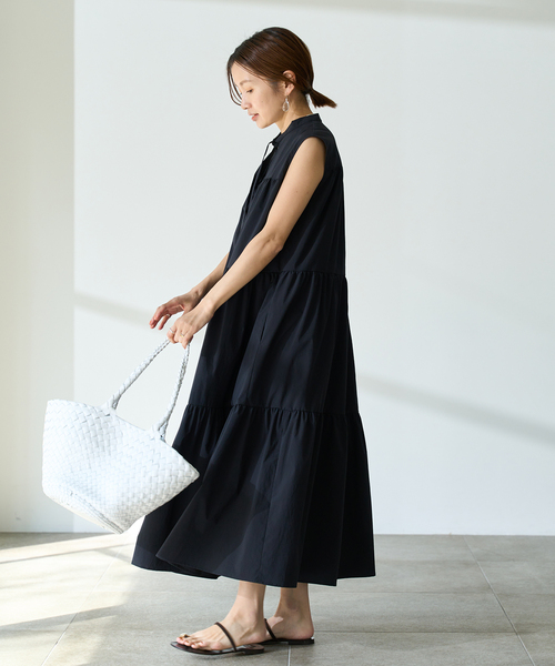 IENA（イエナ） ノースリーブワンピース 38 グリーン レディース