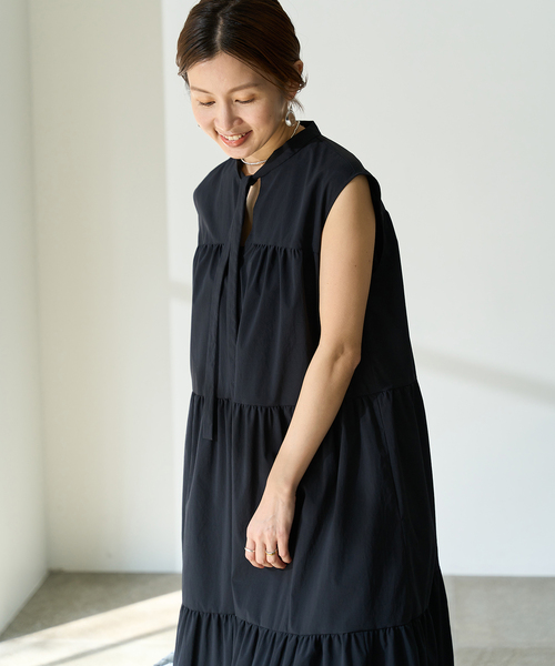 IENA（イエナ） ノースリーブワンピース 38 グリーン レディース