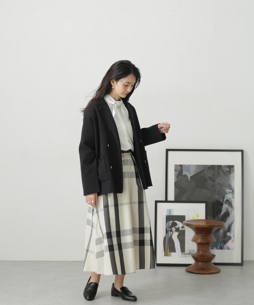 「NANO universe」 テーラードジャケット FREE ブルー レディース_画像4