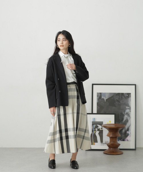 「NANO universe」 テーラードジャケット FREE ブルー レディース_画像5