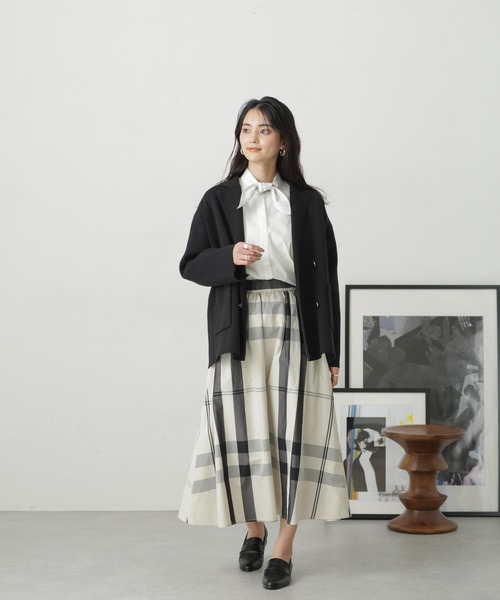 「NANO universe」 テーラードジャケット FREE ブルー レディース_画像6