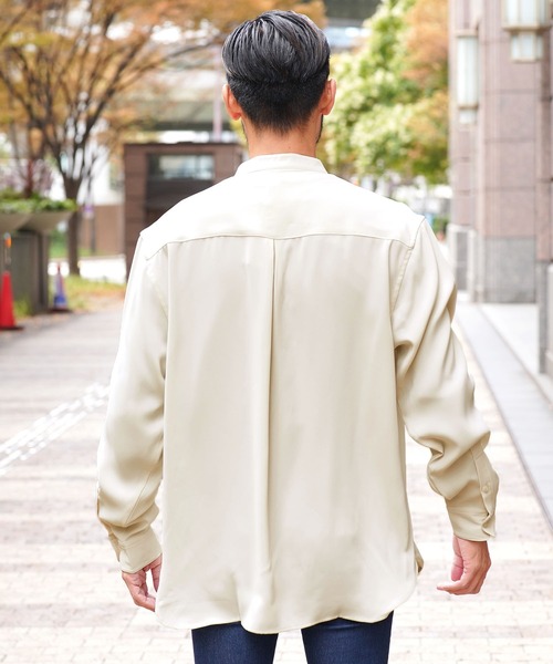 「JIGGYS SHOP」 「enjouemen」長袖シャツ LARGE アイボリー メンズ_画像4