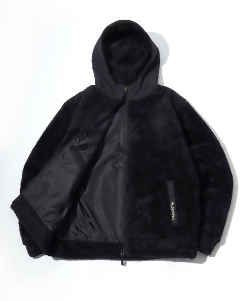 ヌメロ フリース パーカー ジャージ フルジップ ビッグシルエット XSブラック LOGOS（ロゴス） パーカー 2025AW LOGOS/ロゴス ボアフリース×ナイロン
