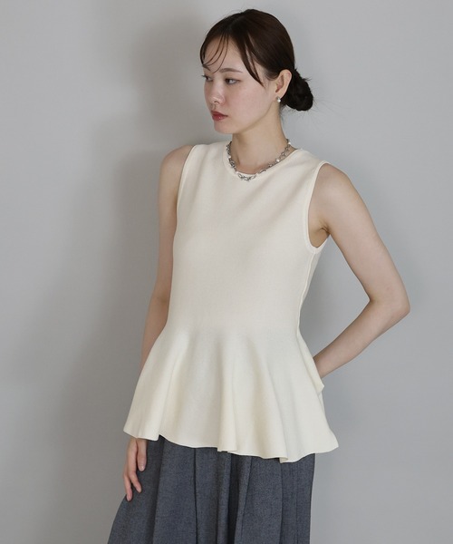 「J by blue」 ノースリーブニット MEDIUM ブラック レディース_画像5